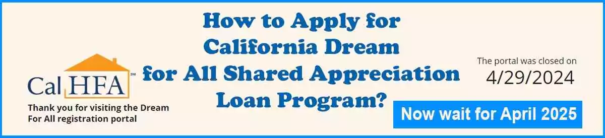 How to Apply for the California Dream for All Shared Appreciation Loans