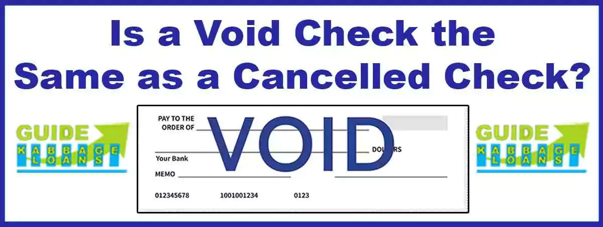 Is a Void Check the Same as a Cancelled Check