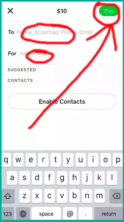 How to pay with Cash App without a card on Android step 1