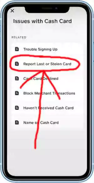 How to report a Cash App Card Lost step 5