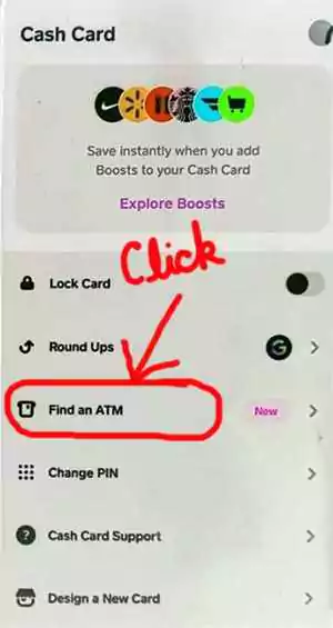 Find Cash App in-network ATMs step 3