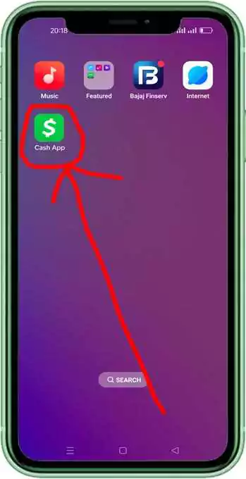 Access Cash App without phone number or email step 1