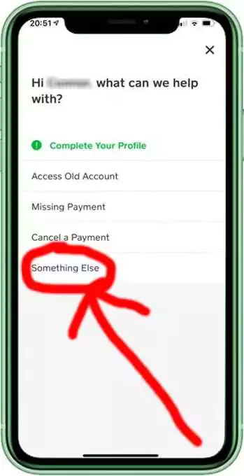 Access Cash App without phone number or email step 4